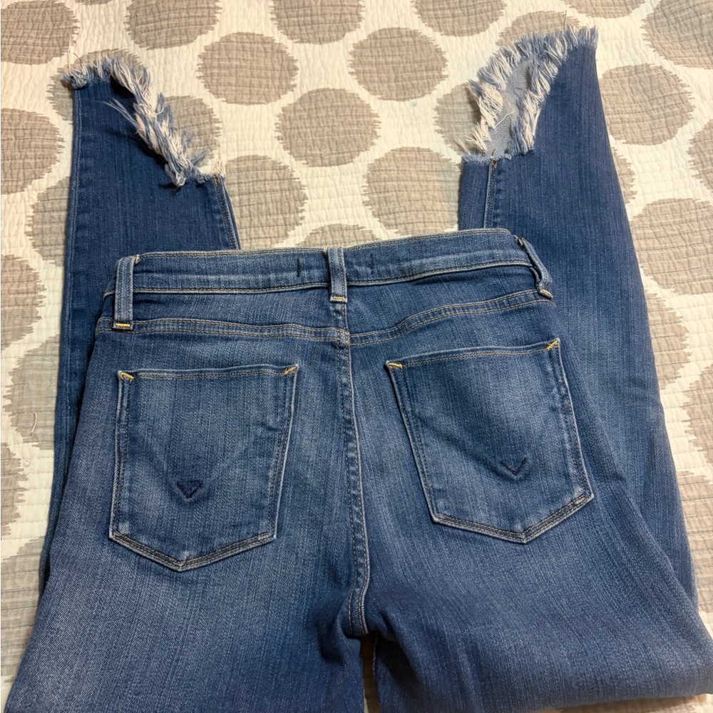 Hudson Jeans Distressed Blue Skinny Jeans